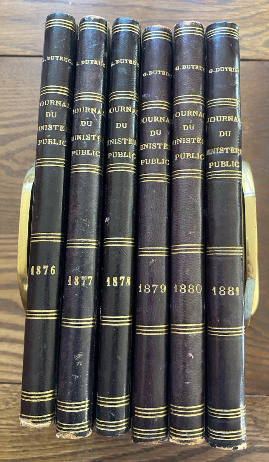 Antique French Law Books Journal du Ministere Public 6 Volume Set 1876-1881
