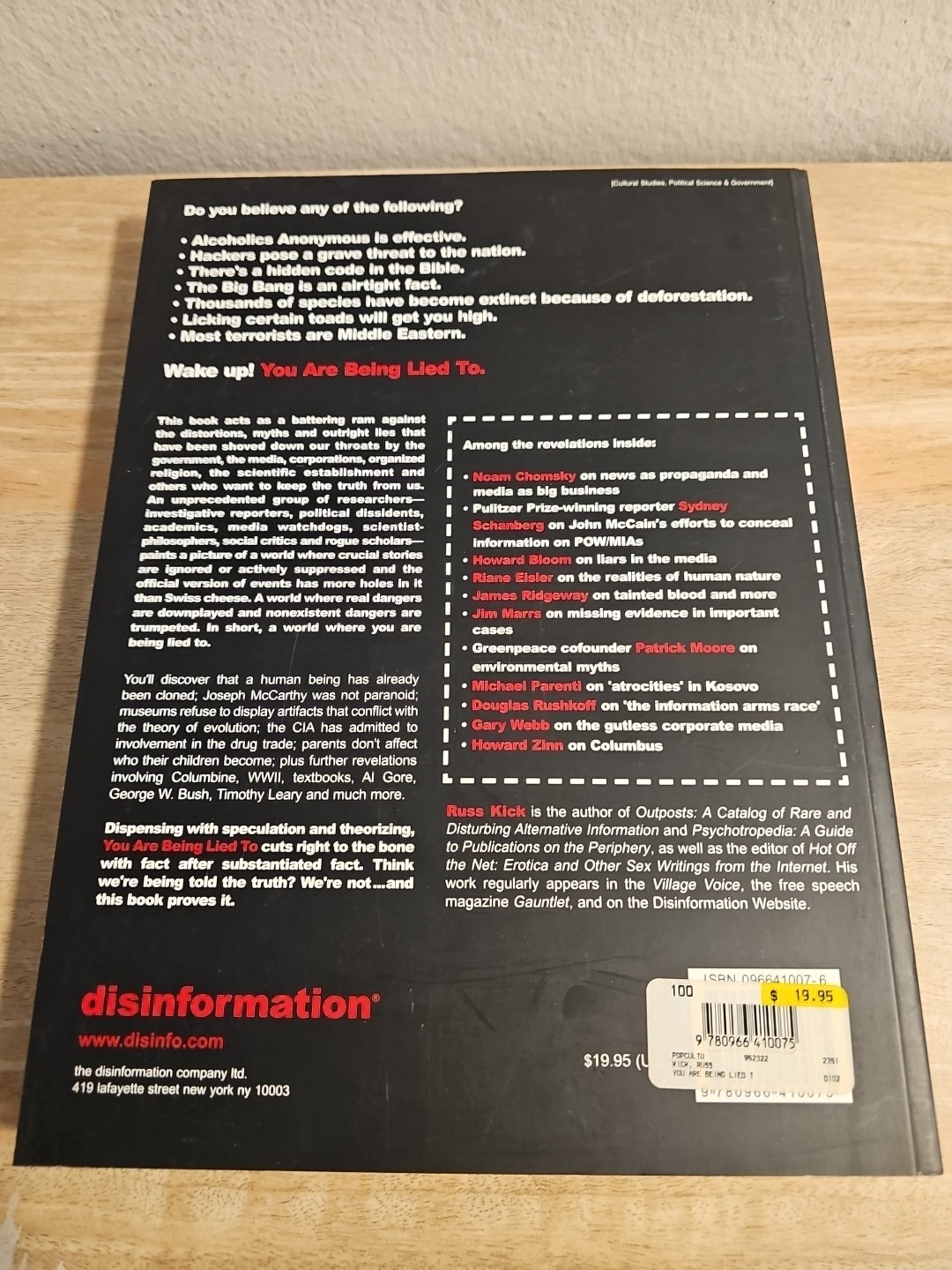 You Are Being Lied To : The Disinformation Guide to Media Distortion, Historical