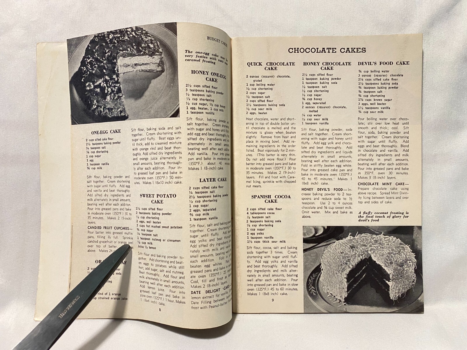 1950 250 Classic Cake Recipes Booklet Pages 1-48 Illustrated