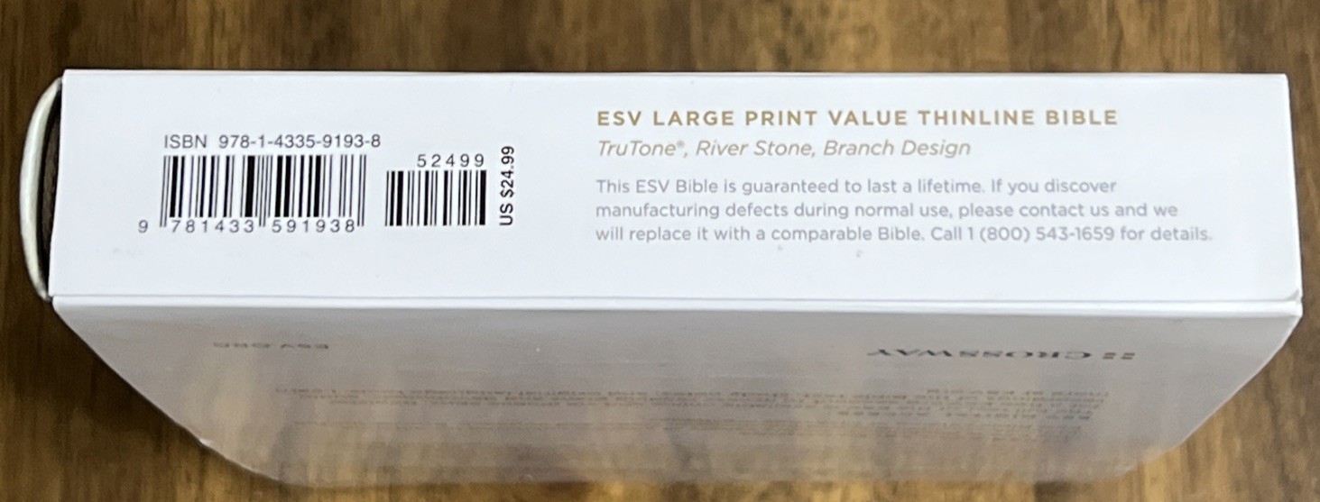 ESV Large Print Value Thinline Bible (Trutone, River Stone, Branch Design): New
