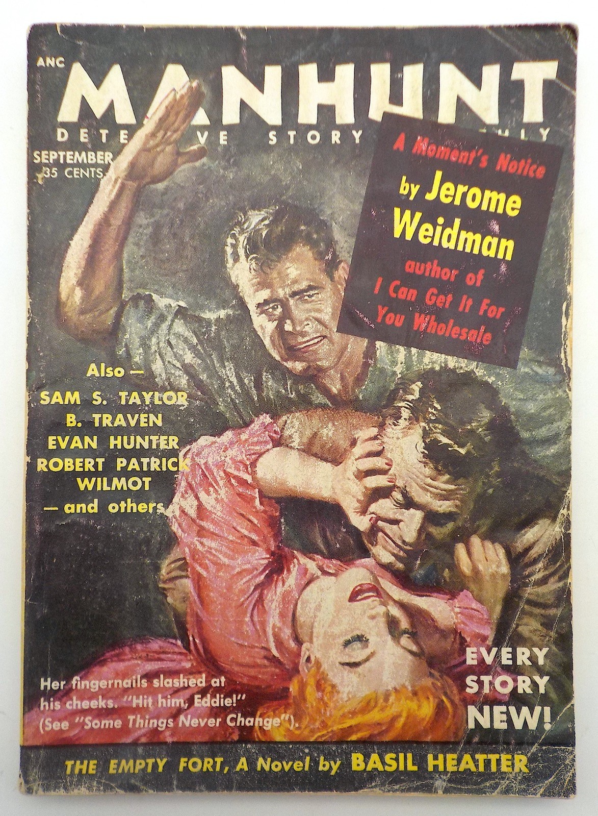 MANHUNT Detective Story Monthly Magazine September 1954