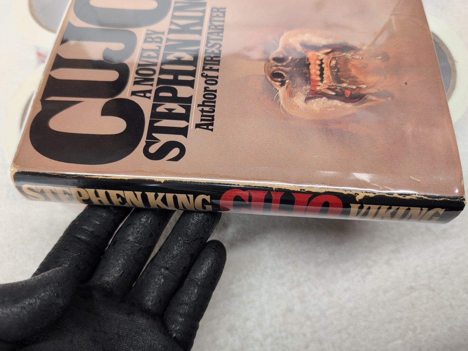 CUJO by Stephen King (1981) Early First Book Club Edition + Mylar ~ GC L-35!!!