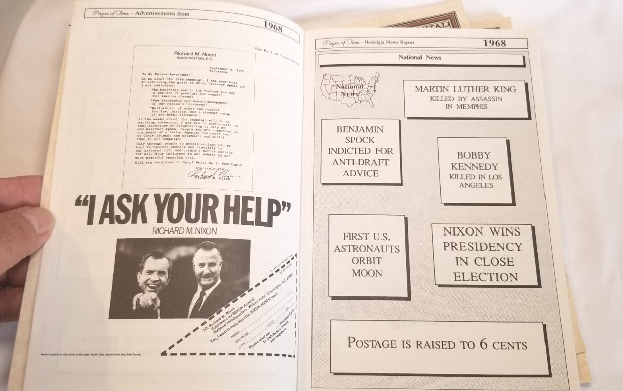 Lot Of 4 Pages Of Time Nostalgia News Report Pamphlet Booklets