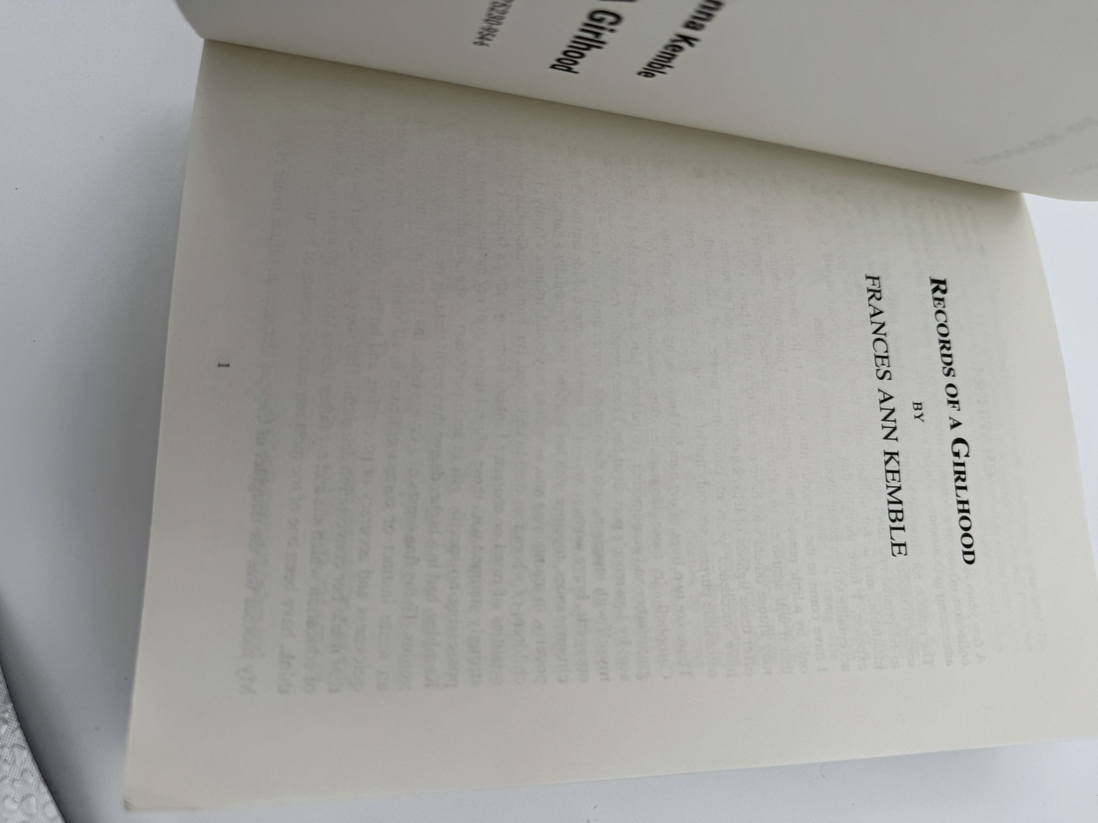 Records of A Girlhood by Kemble, Frances Anna [Paperback, 540 pages] G5