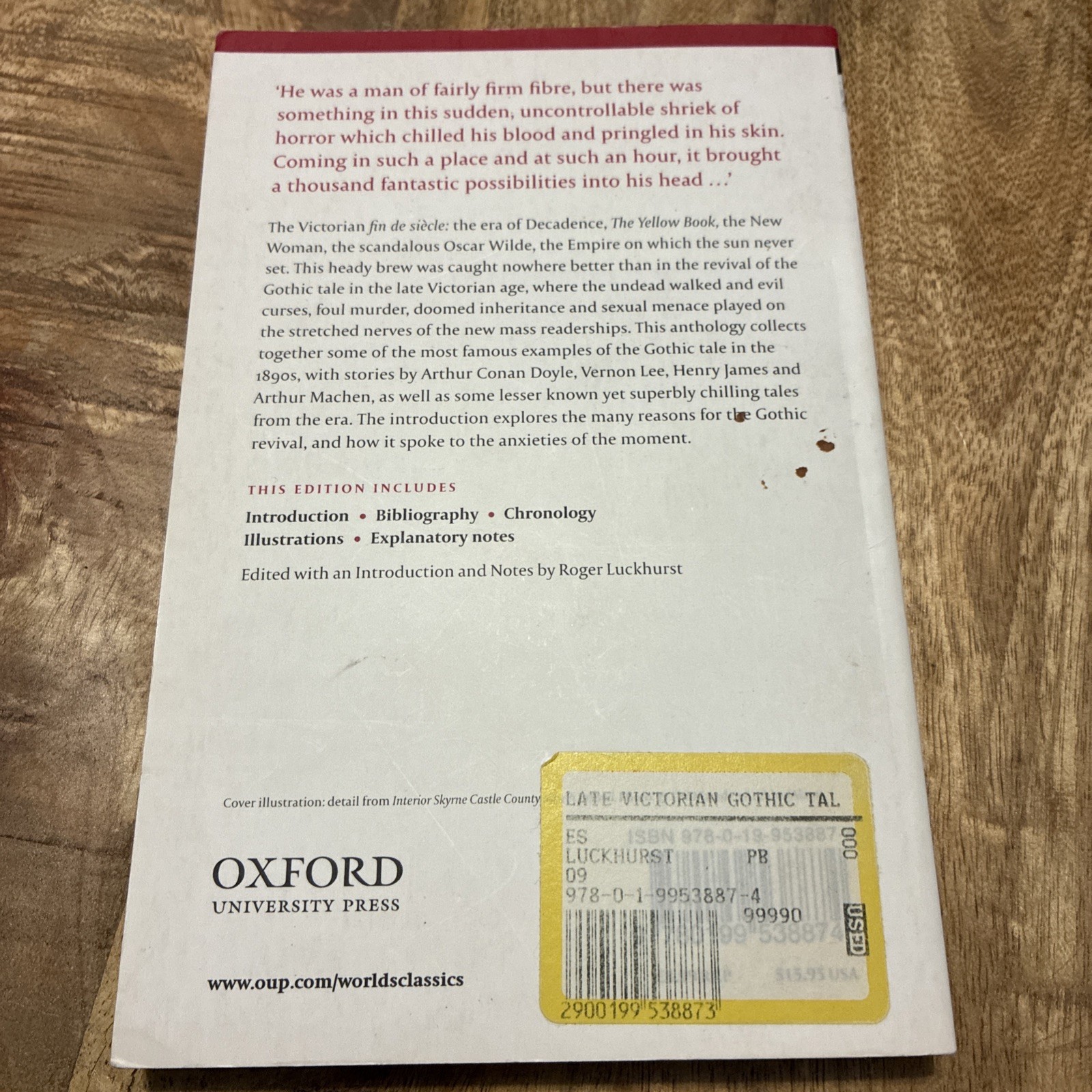 Late Victorian Gothic Tales (Oxford World’s Classics), , 9780199538874