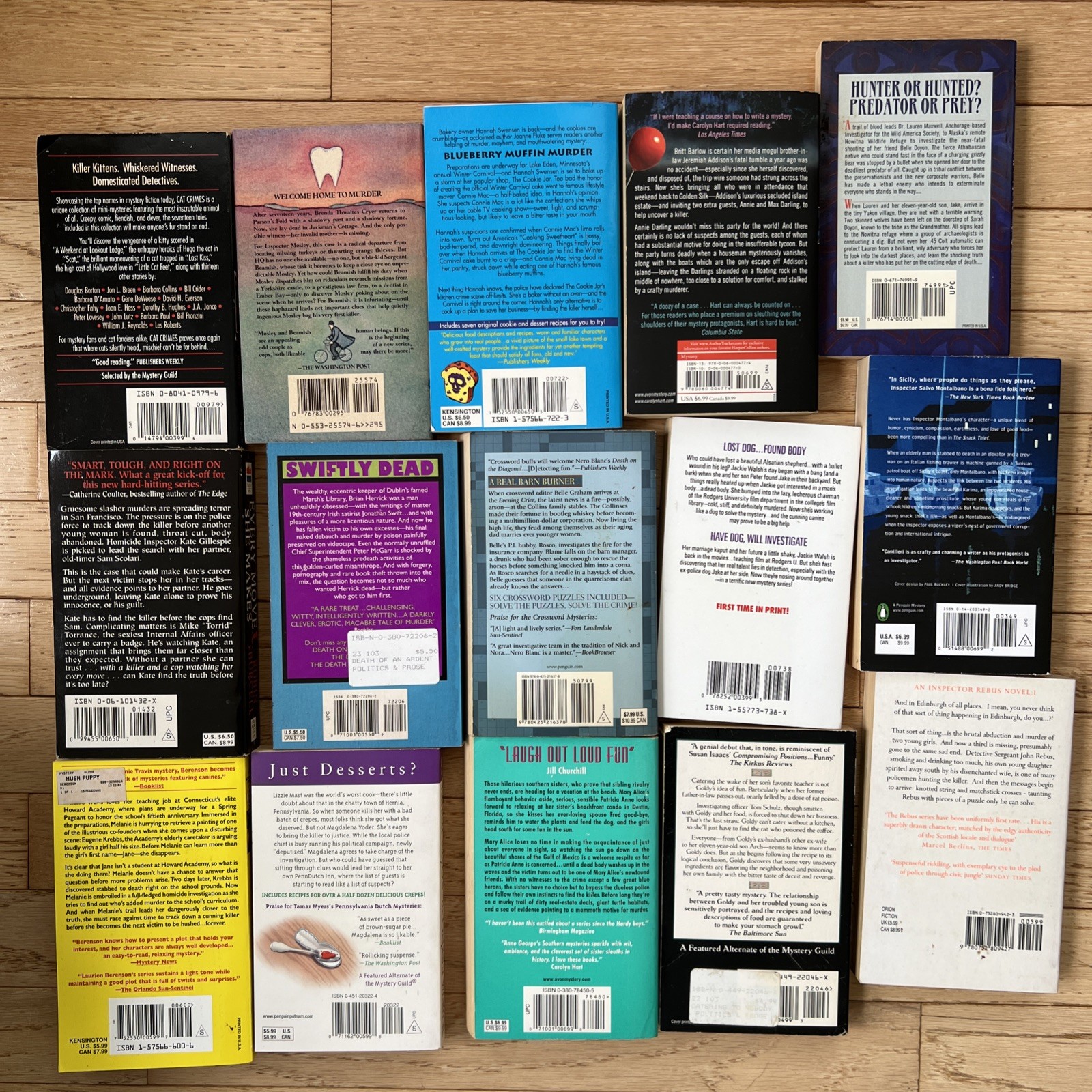 Mystery Vintage Paperbacks Misc Authors Lot of 15 Books