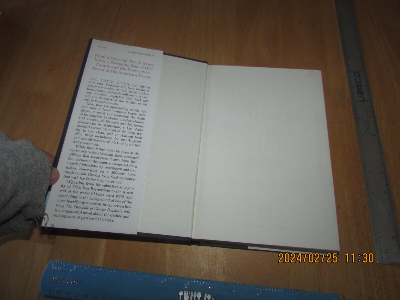The Patricide of George Benjamin Hill : A Novel by James Charlesworth (2019, Har