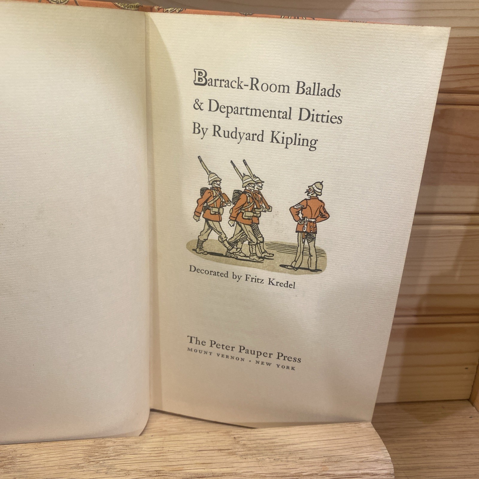 Barrack-Room Ballads By Rudyard Kipling Dec. By Fritz Kredel, Peter Pauper Press