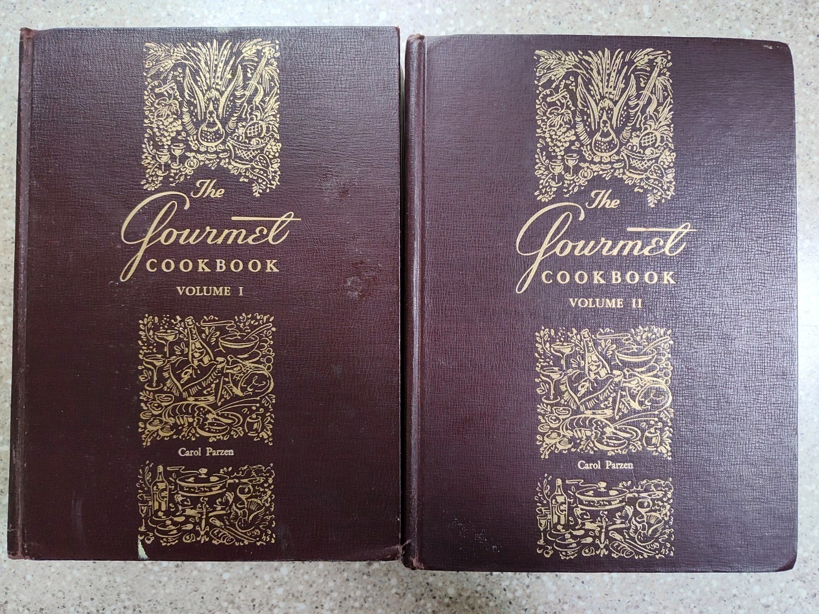 The Gourmet Cookbook Volume 1 & 2 Hardcover Vintage Set Revised 1st Edition