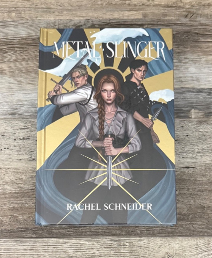 SIGNED Moonlight Book Box METAL SLINGER Rachel Schneider SPRAYED EDGES