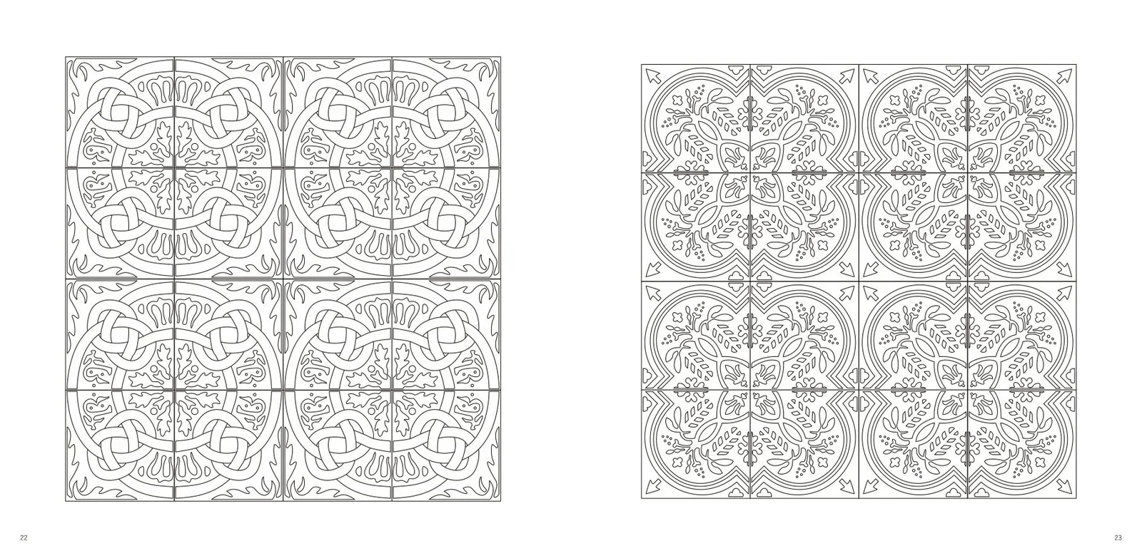 Japan NEW Decorative Patterns Coloring Book Refreshing 72 Pages 9.25×9.45 inches