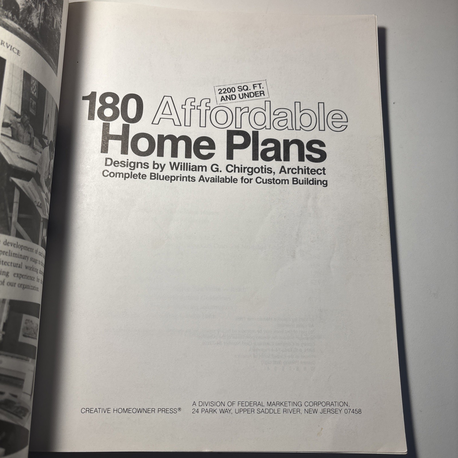 180 Affordable Home Plans 1985 Paperback Book By William Chirgotis