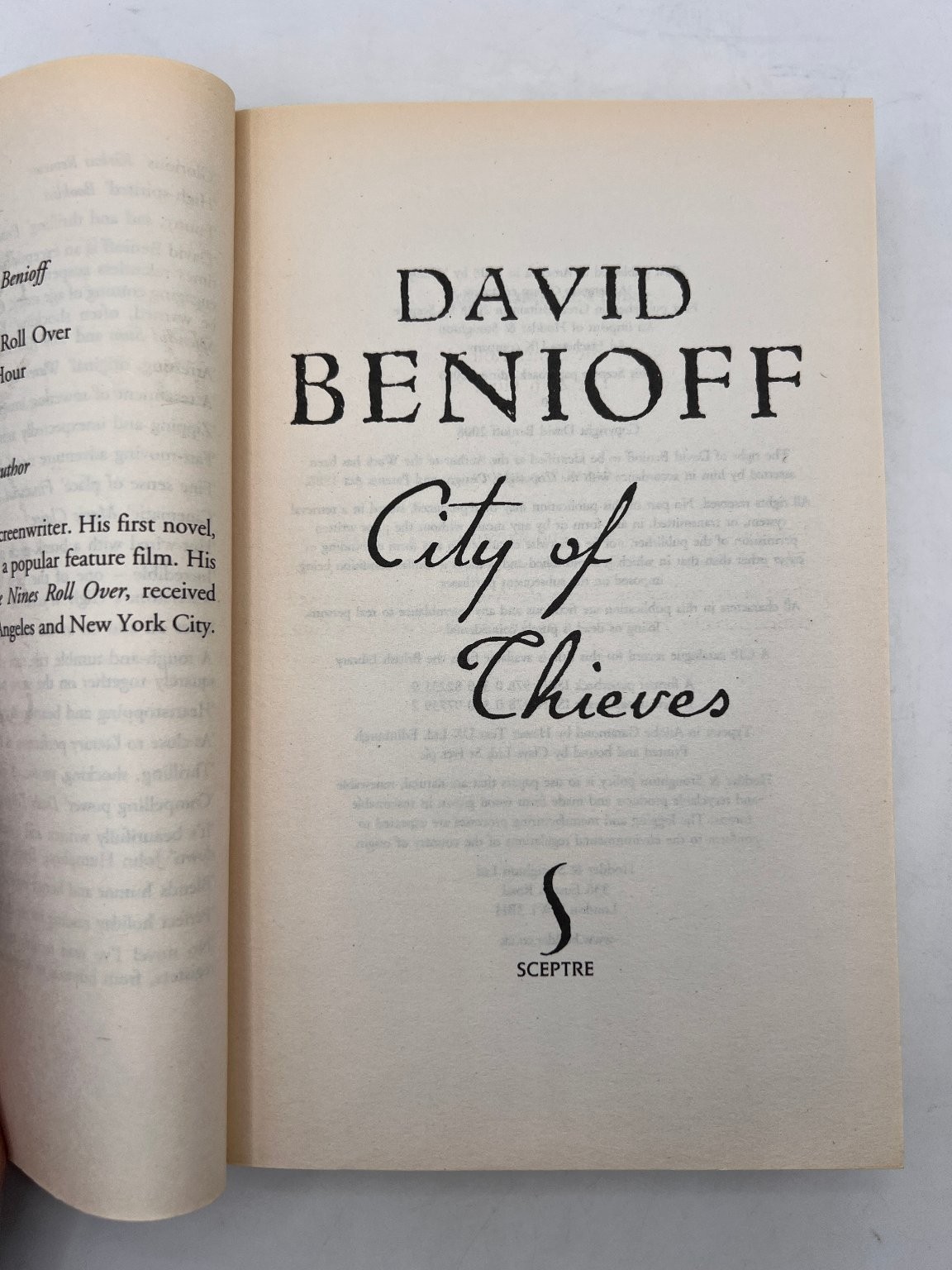 David Benioff City of Thieves Paperback Book Sceptre 2009 Edition English