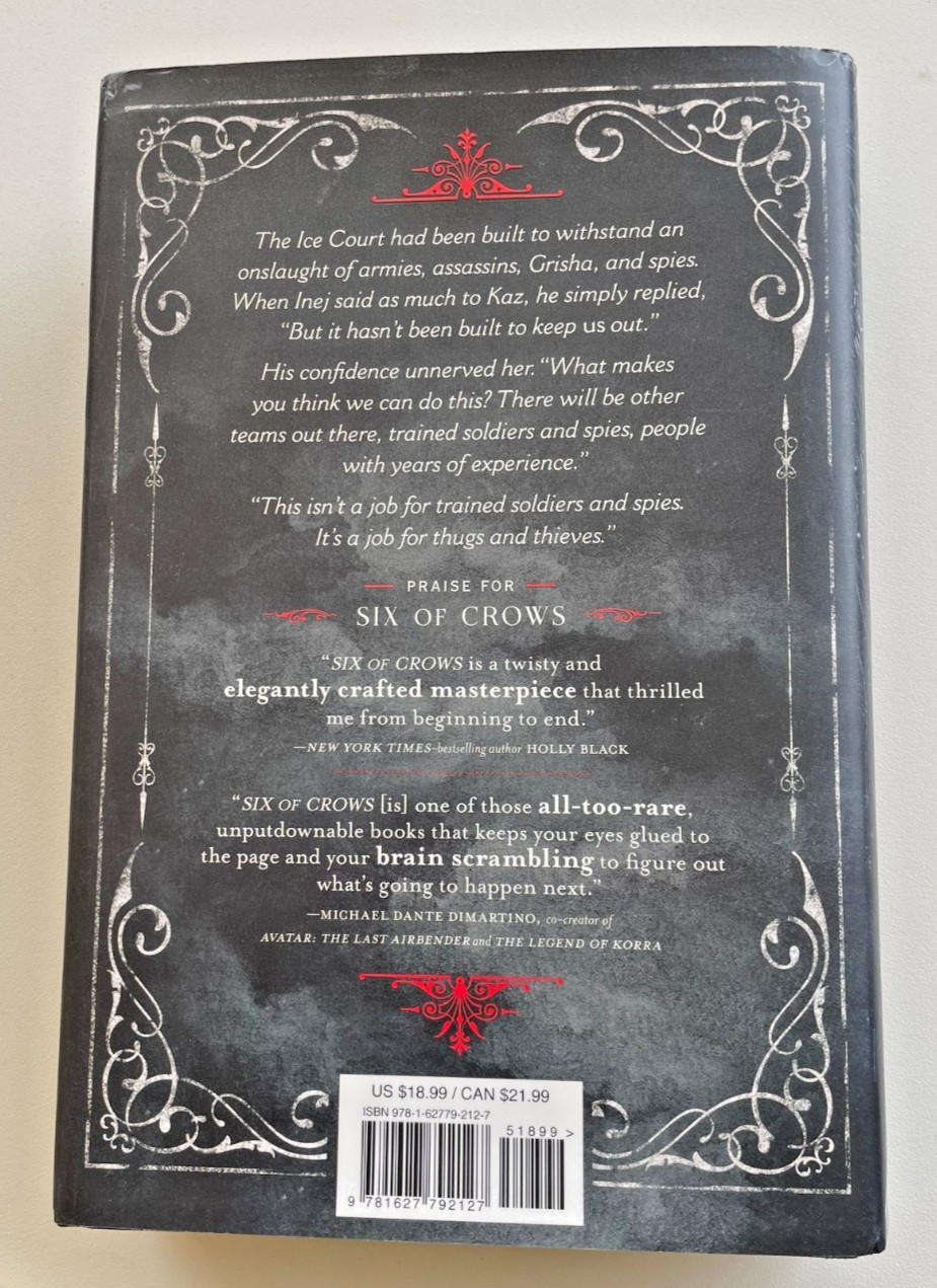 Six of Crows by Leigh Bardugo, 1st ed, 1st printing, w/blk edges, HC, Like New