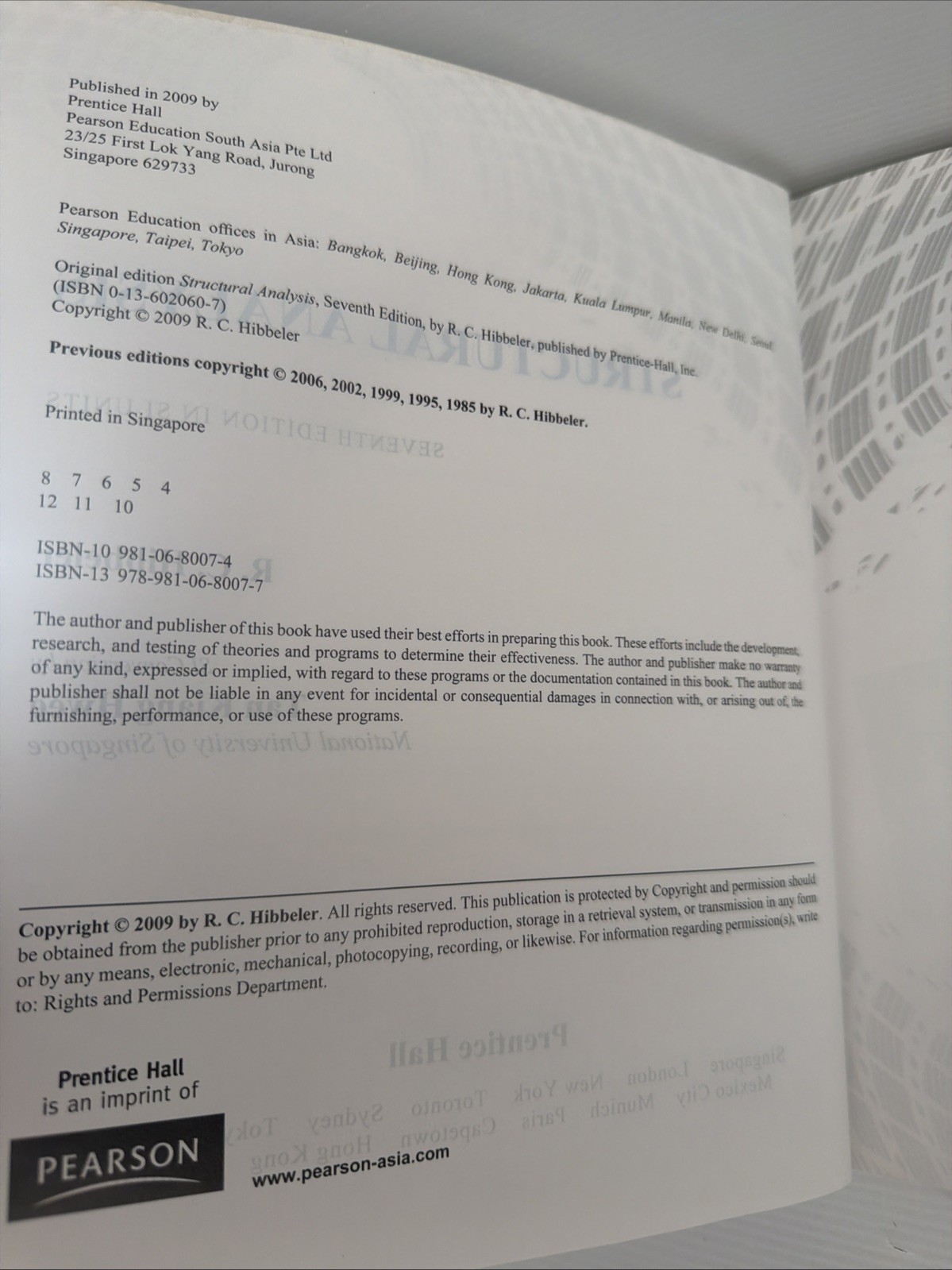 STRUCTURAL ANALYSIS r. C. Hibbeler seventh edition