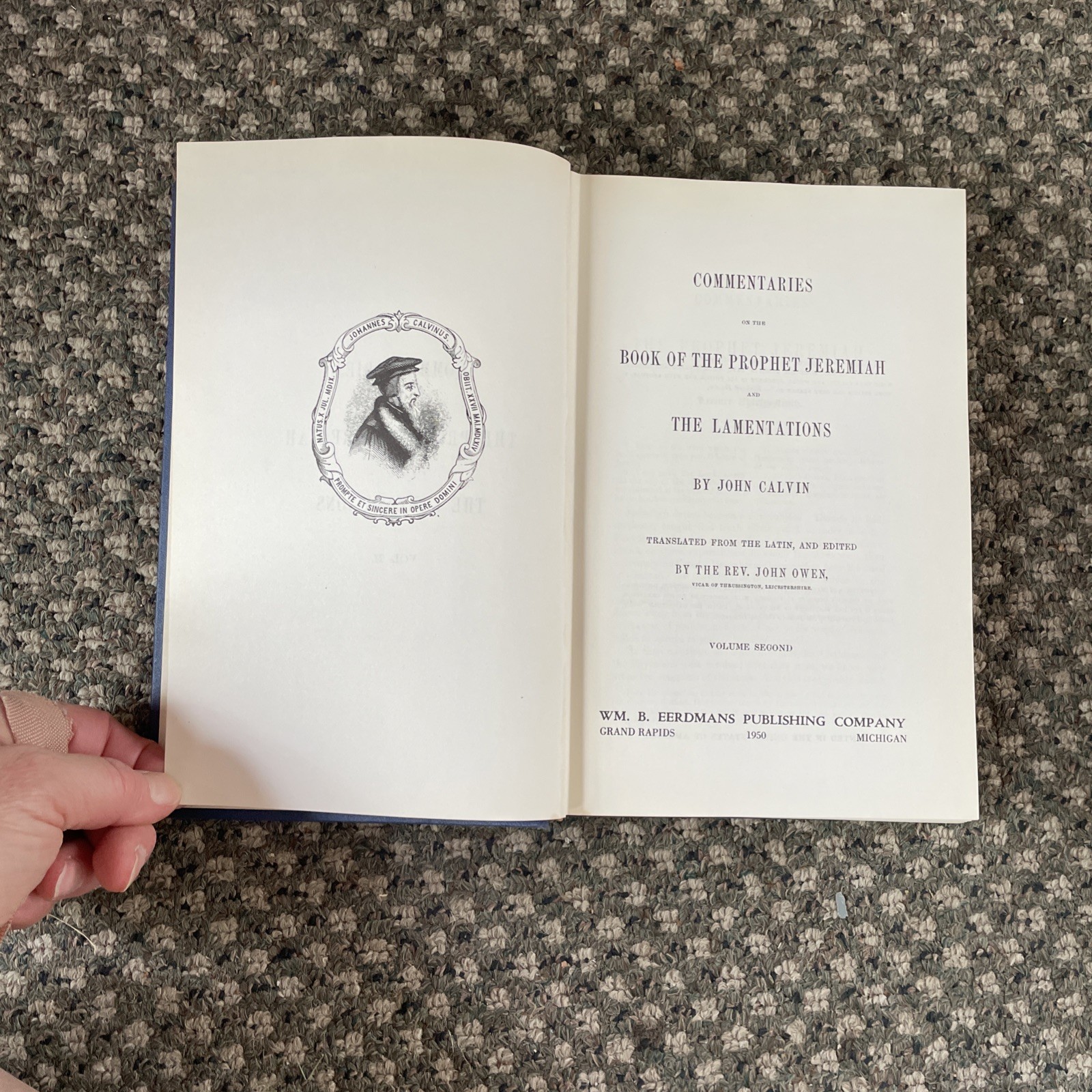 Calvin’s Commentary on Jeremiah 5 Volume Set Eerdmans 1950 Hardback