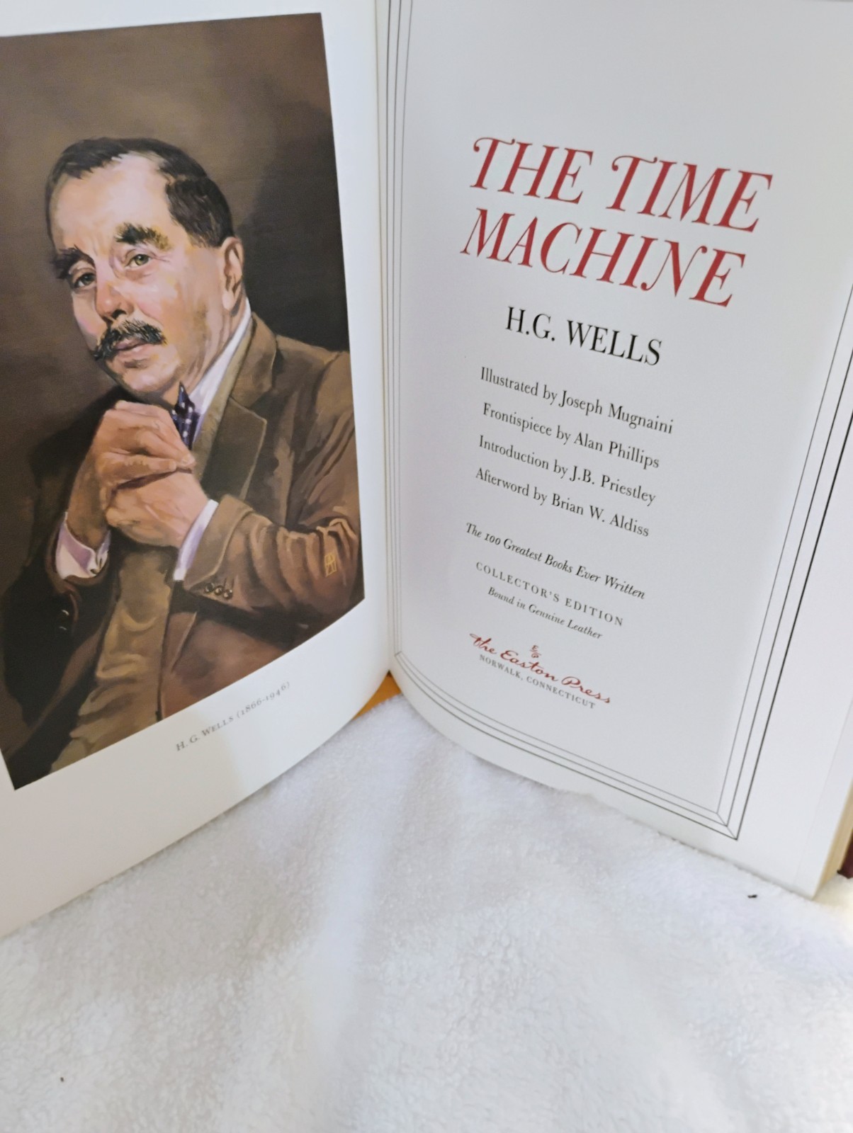 Easton Press The Time Machine Leather Bound Illustrated HC by H.G. Wells