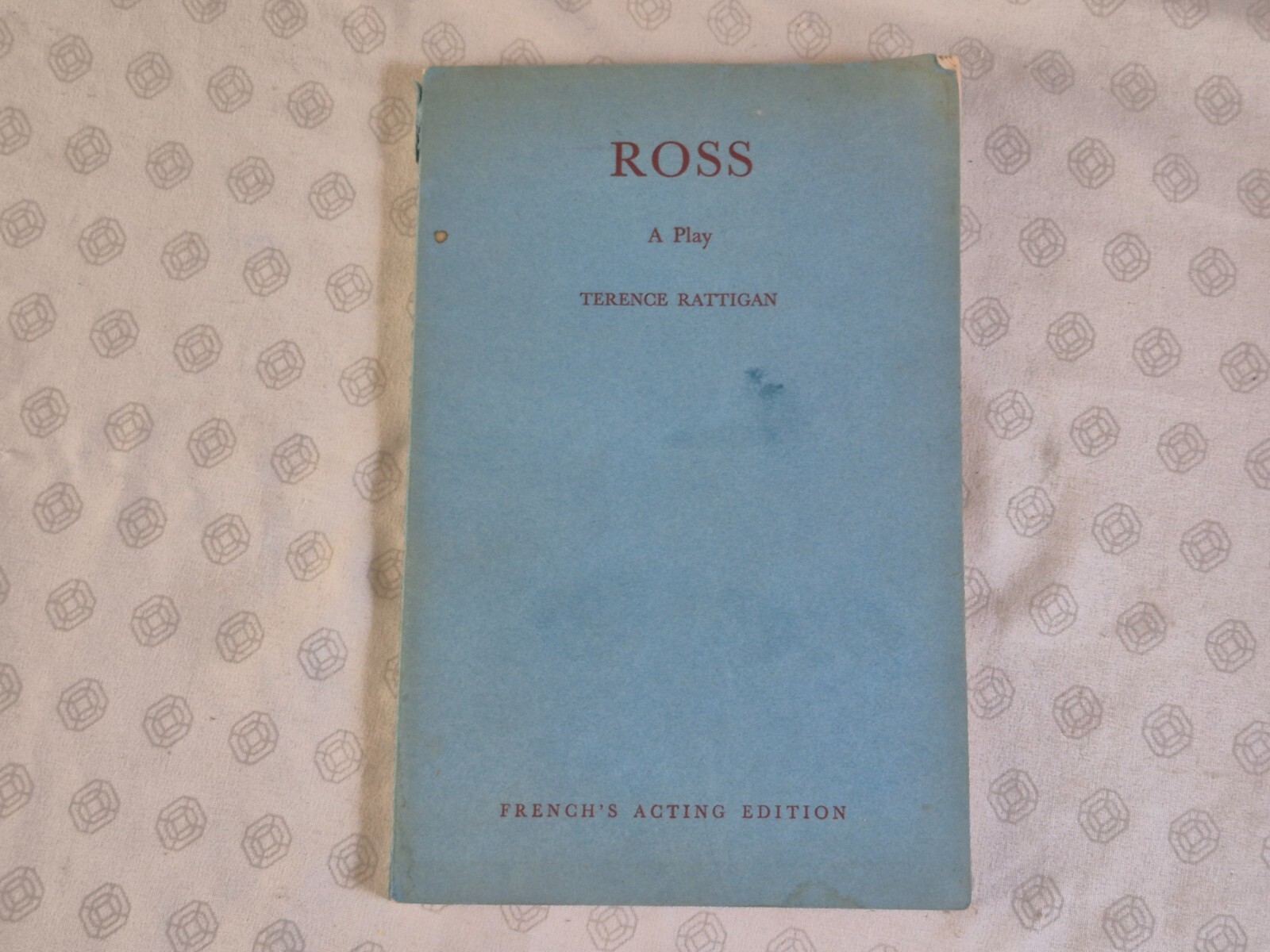 ROSS A Play BY TERENCE RATTIGAN 1960 HC Drama PLAY playbook