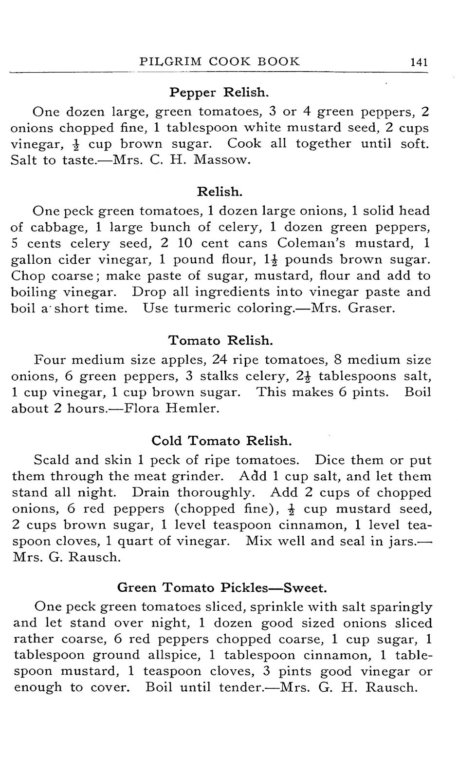 1921 The Pilgrim cook book 146 Pages