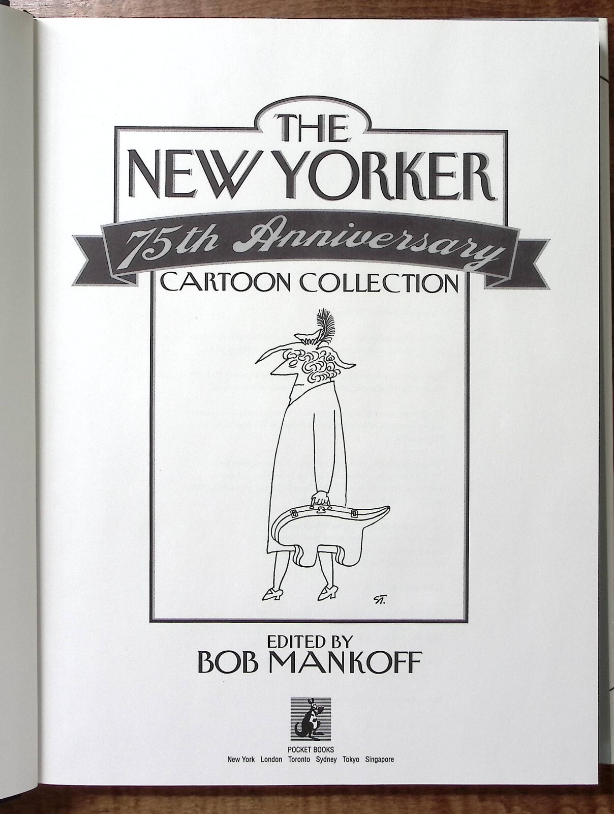 THE NEW YORKER 75th ANNIVERSARY CARTOON COLLECTION HARDBACK DUST JACKET EXC B368