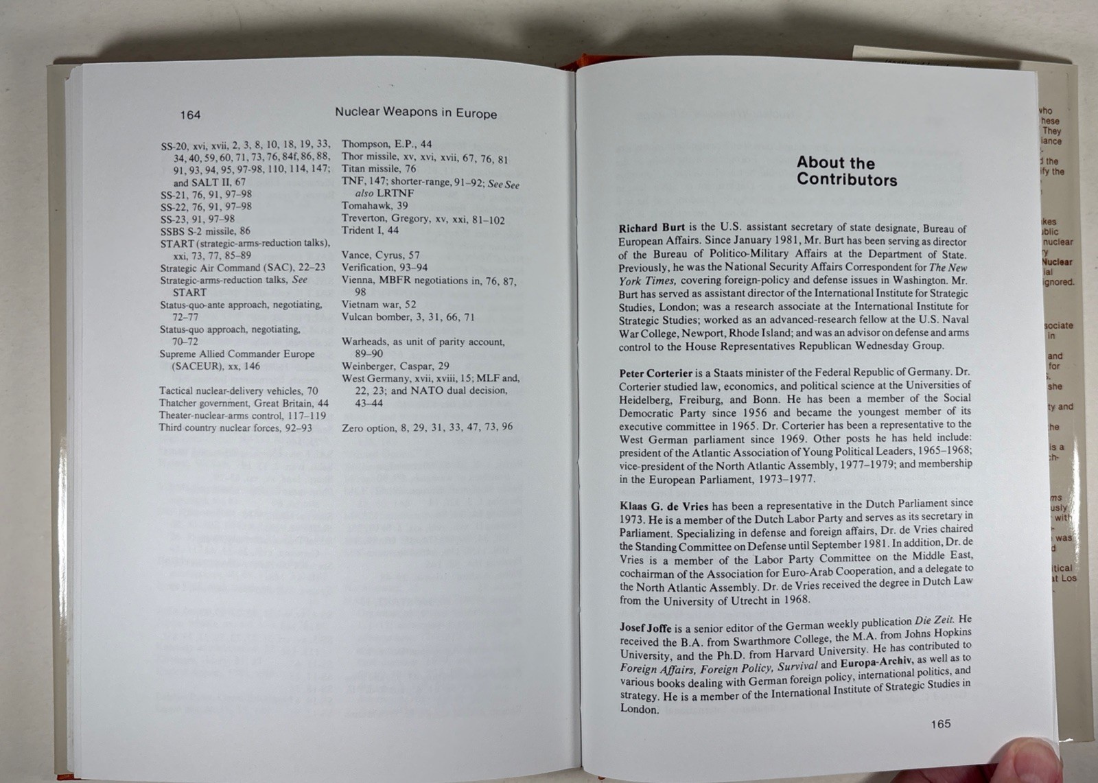 Nuclear Weapons In Europe: Modernization and Limitation, 1983 HC-DJ