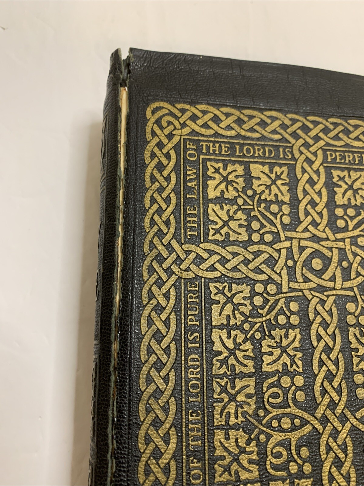 The Holy Bible 1950 Golden Book Edition Thumb Leather Binding KJV USA
