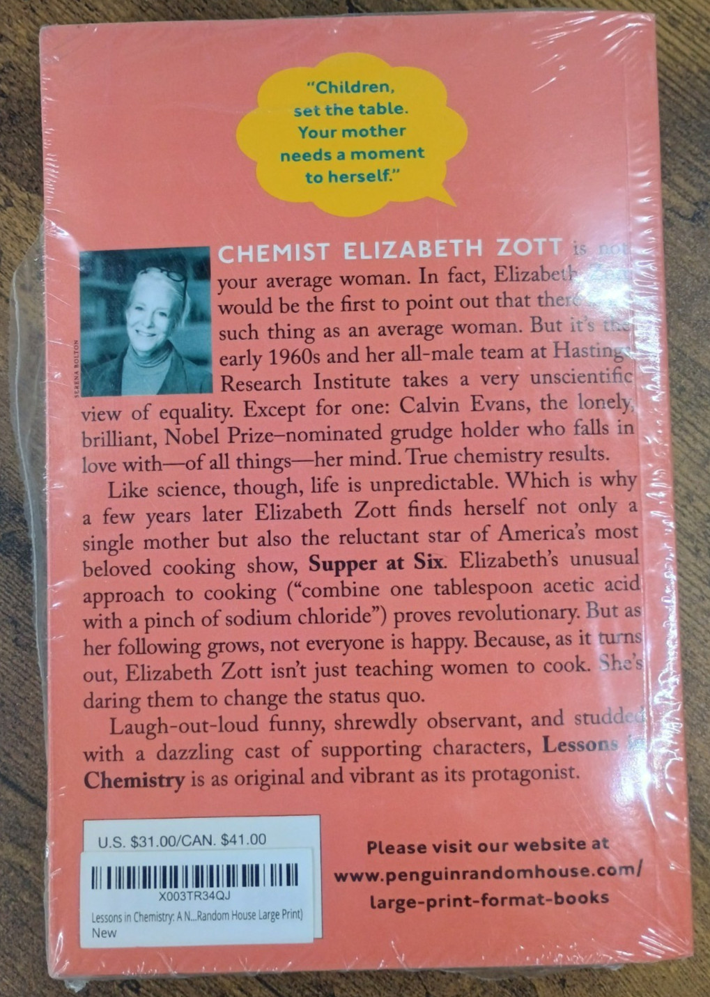 Lessons in Chemistry: A Novel (Random House Large Print) New in Wrapper