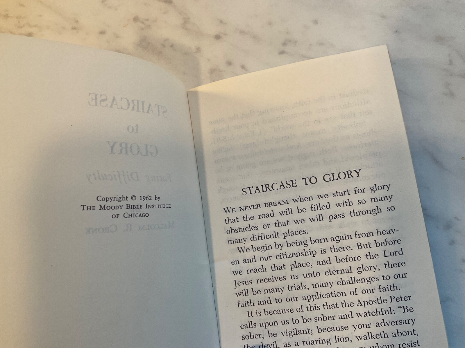 Staircase to Glory by Malcolm Cronk 1962 Small Booklet