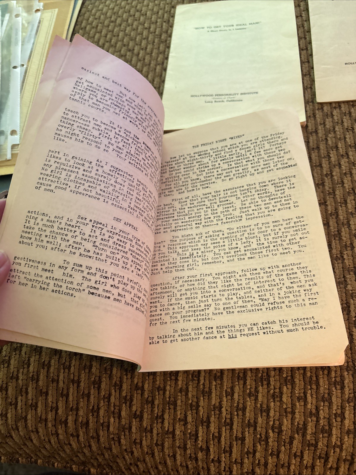 4 Pc 1940s “How To Get Your Ideal Man”booklets Hollywood Personality Institute