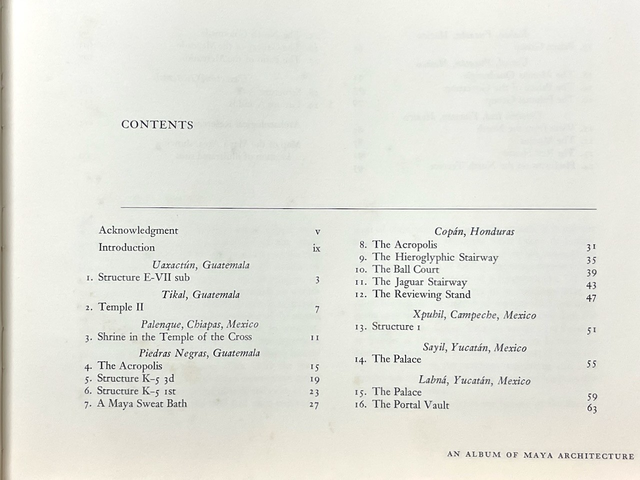 An Album of Maya Architecture / Tatiana Proskouriakoff / 1978 HC DJ Illus.