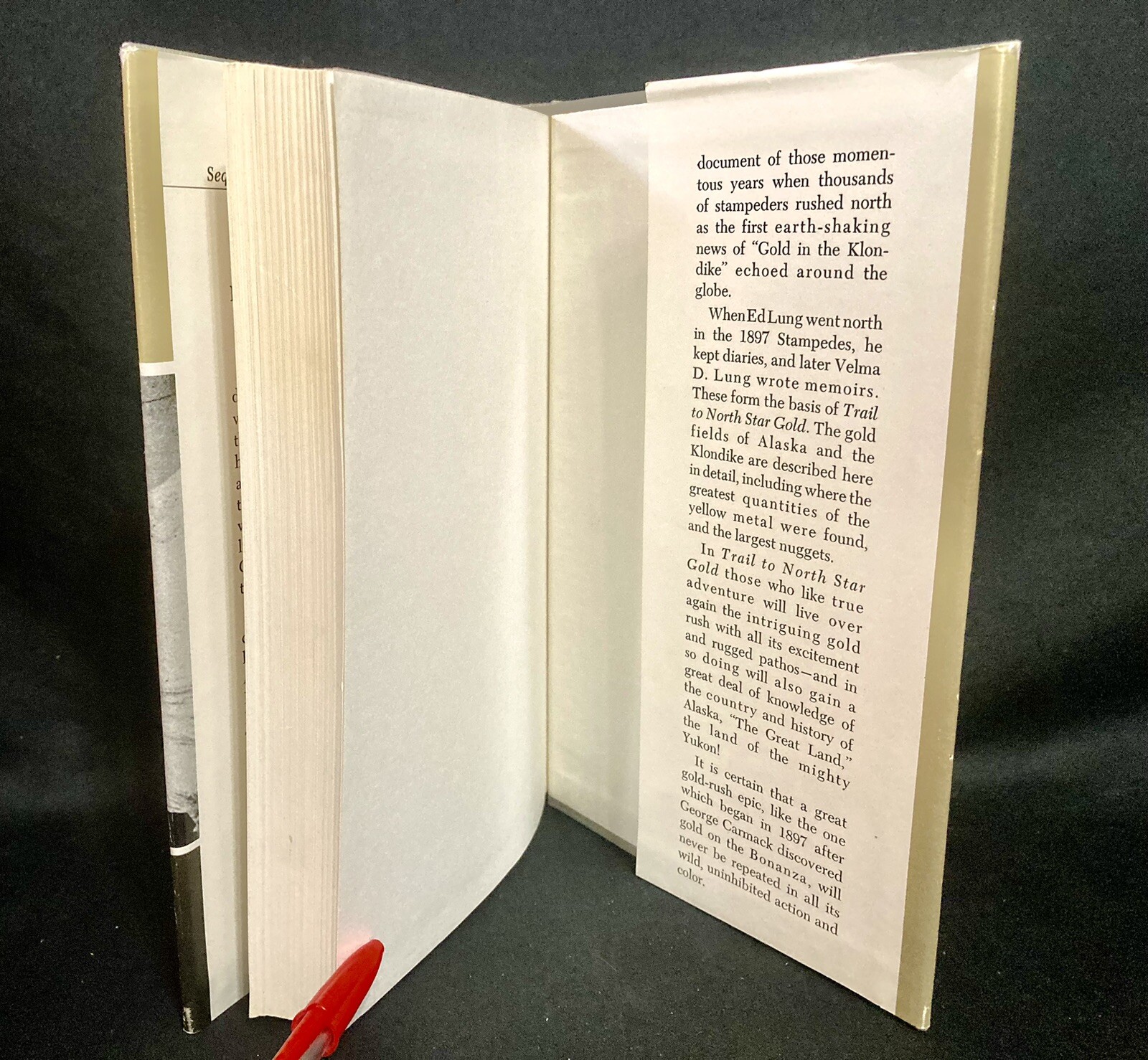 Trail to North Star Gold, 1969 Ella Martinsen. First Edition Stated. Excellent!