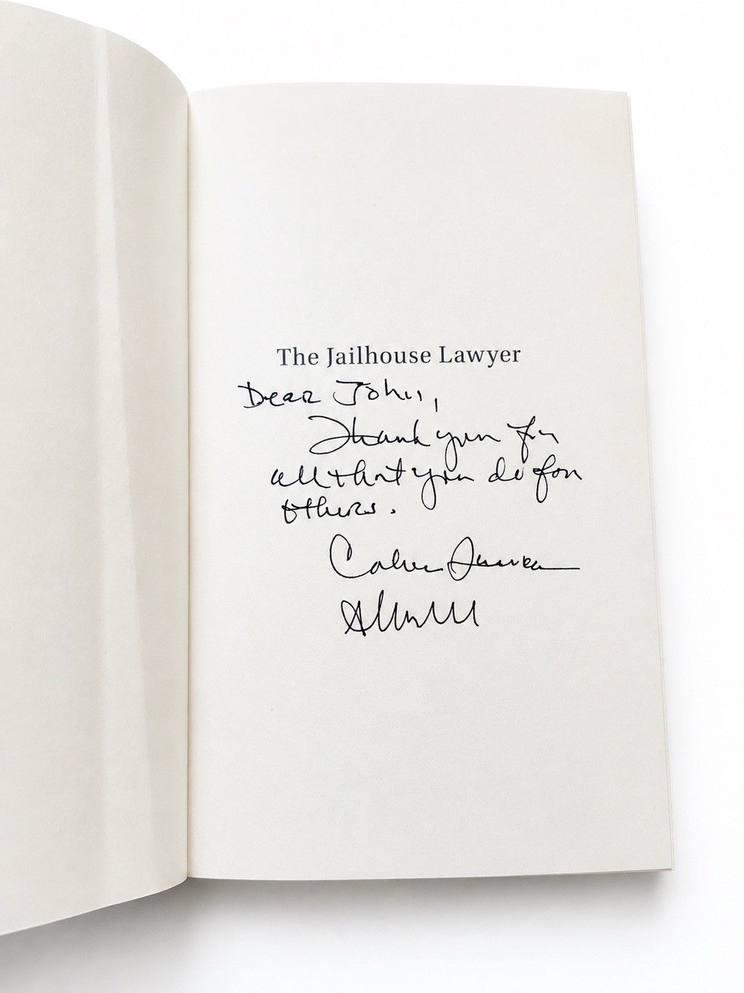SIGNED The Jailhouse Lawyer Cal Duncan & S. Cull 1st Ed / HC Dual Signed Book