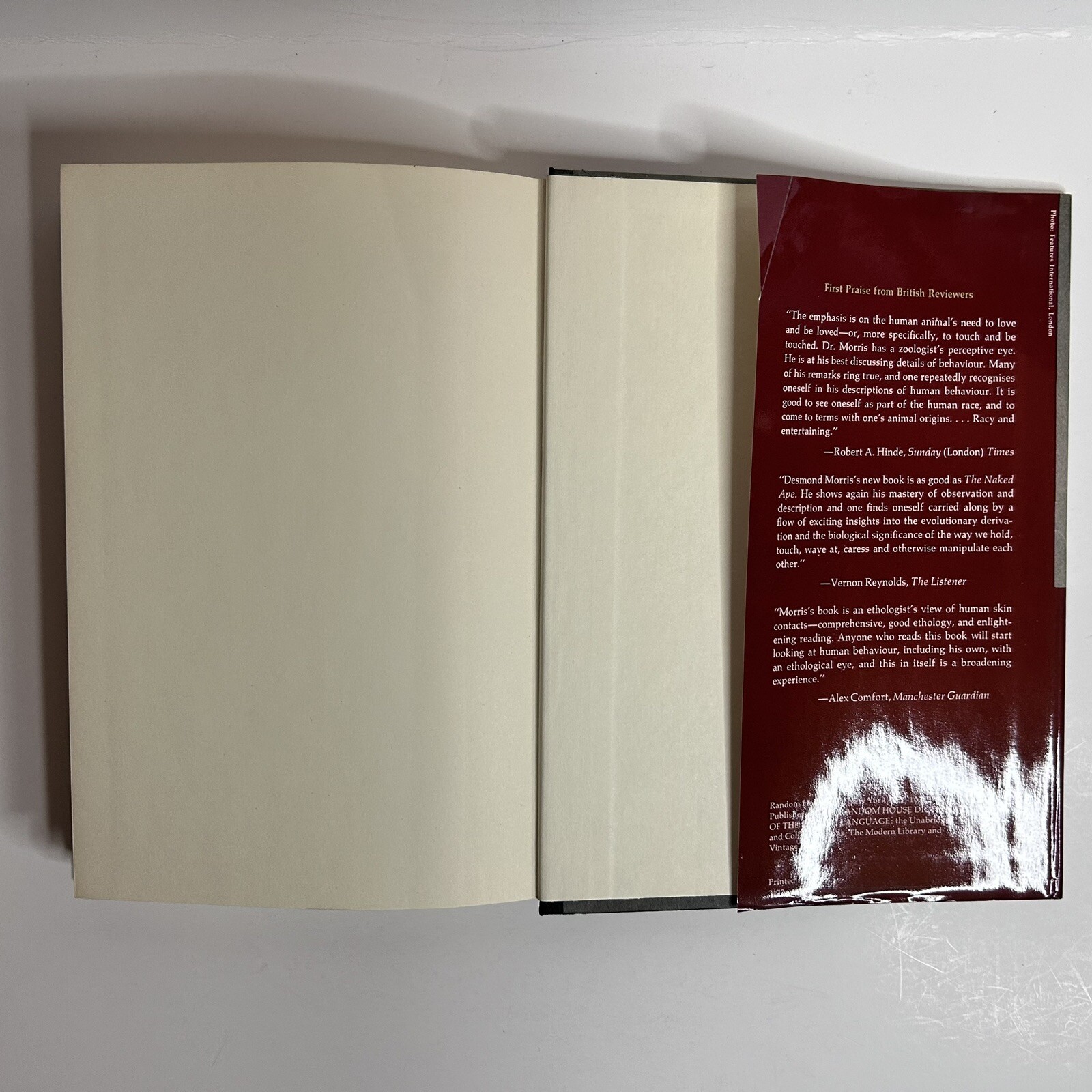 Intimate Behaviour by Desmond Morris 1971 1st Edition Hardcover VERY GOOD