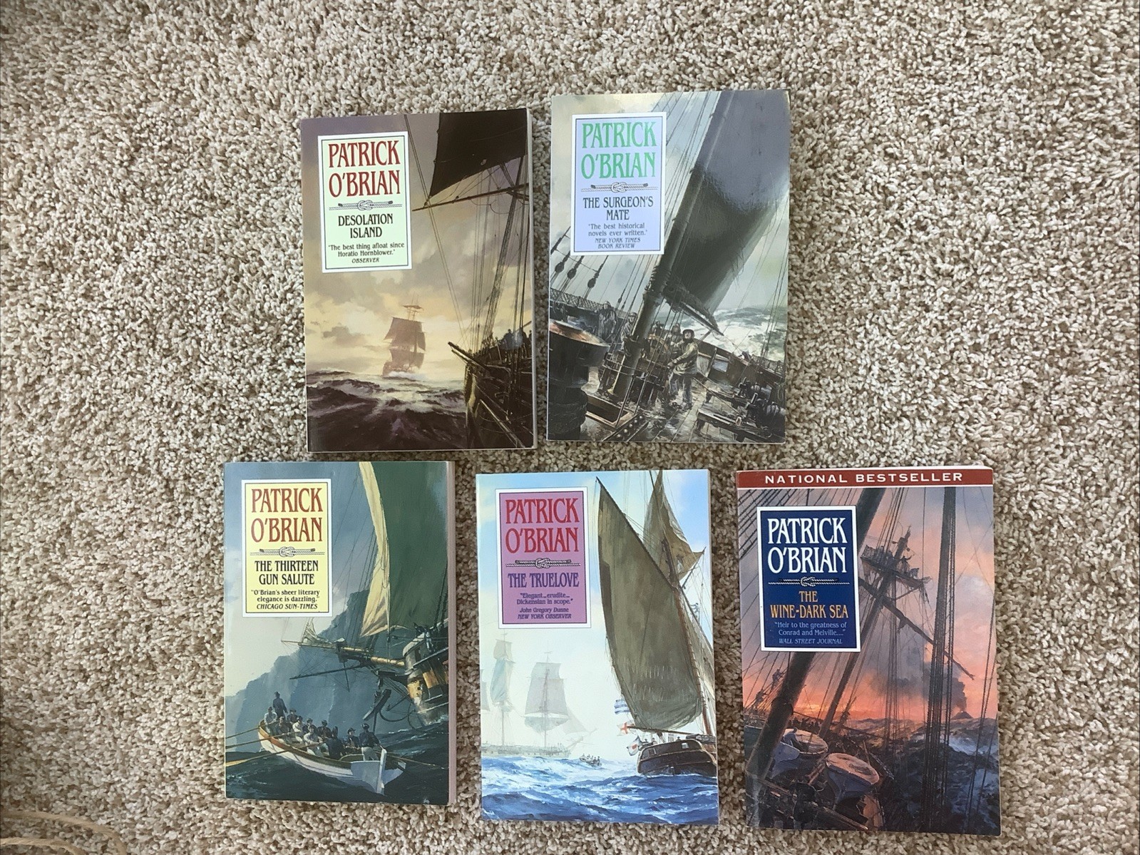 Patrick O’Brian Lot Of 5 Trade PB Books: Aubrey/Maturin 5, 7, 13, 15, 16