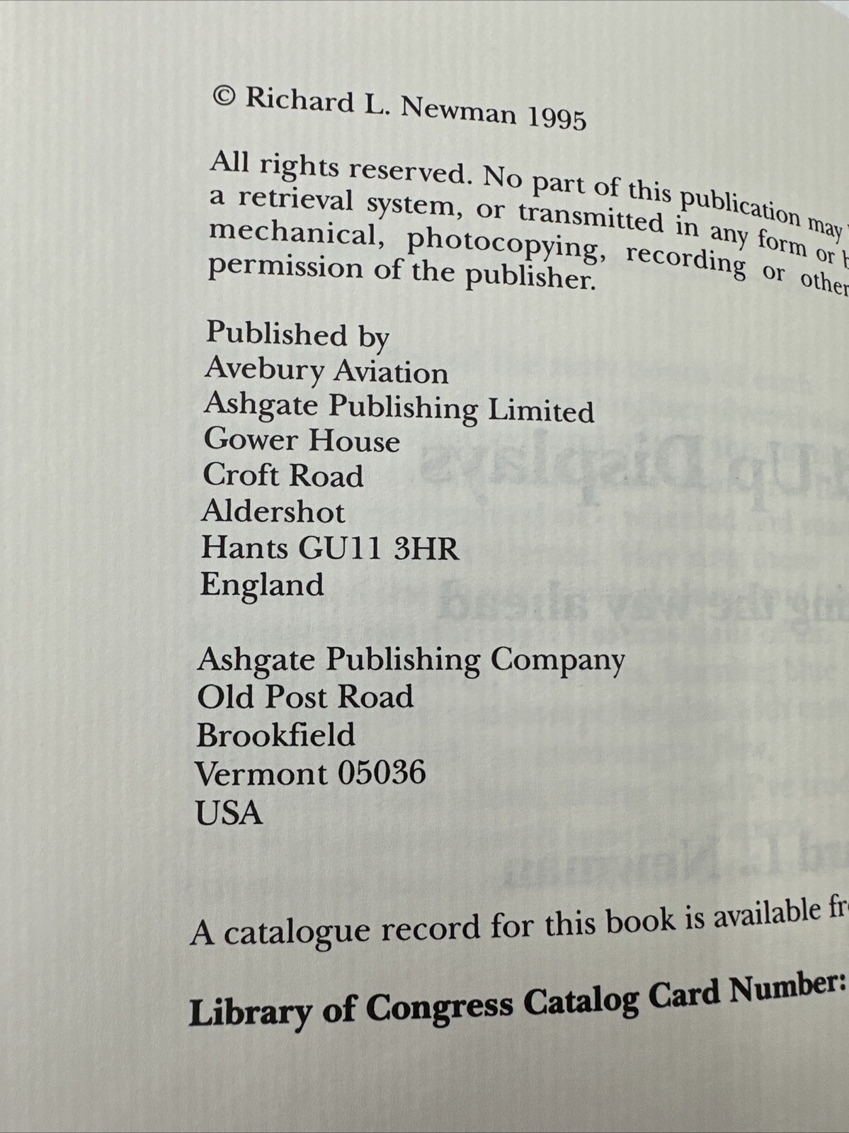 Head Up Displays Designing The Way Ahead Richard Newman 1995 Hardcover 349 Pages