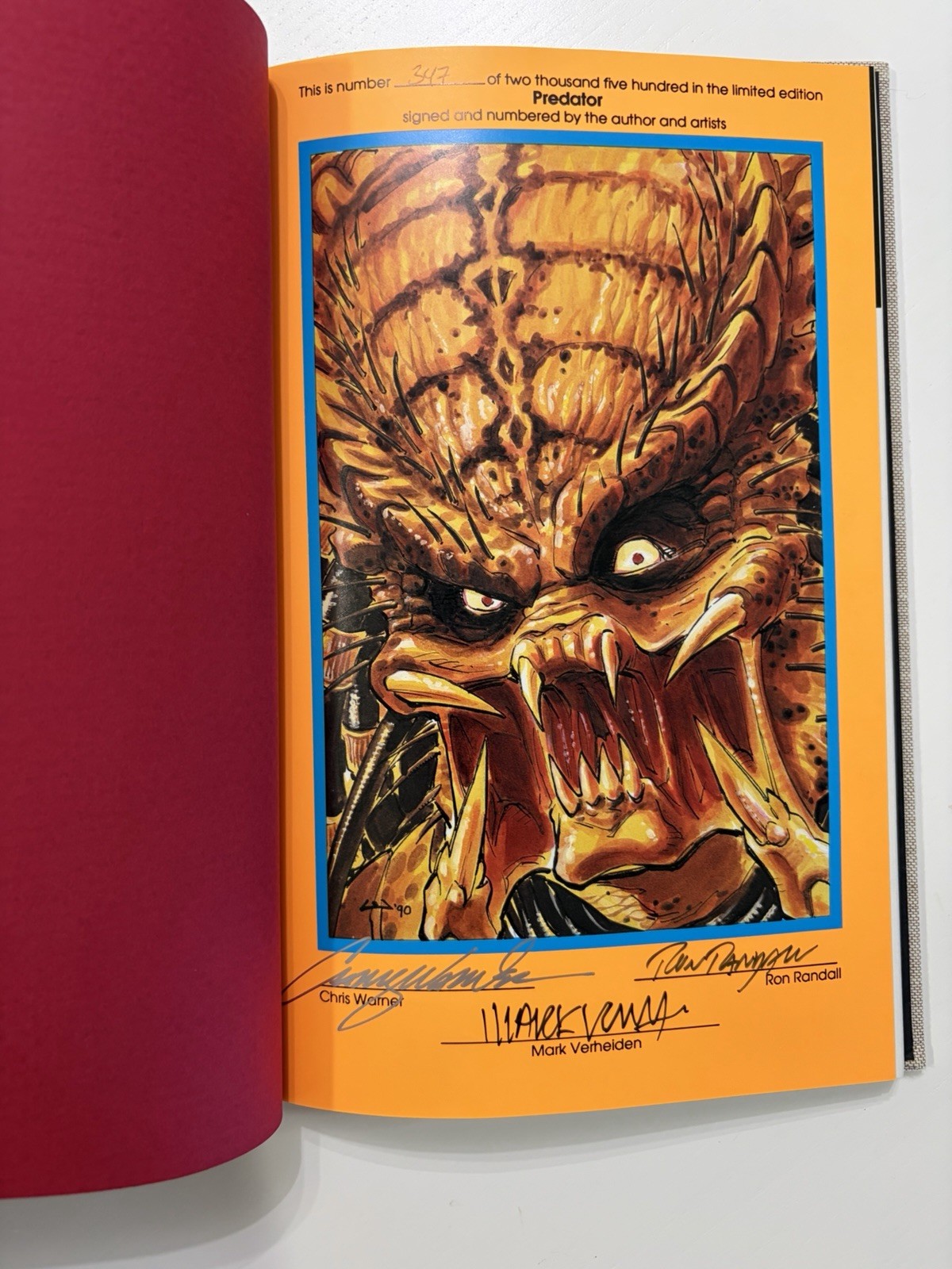 Predator Hardcover Volume One Signed And Numbered Dark Horse Comics