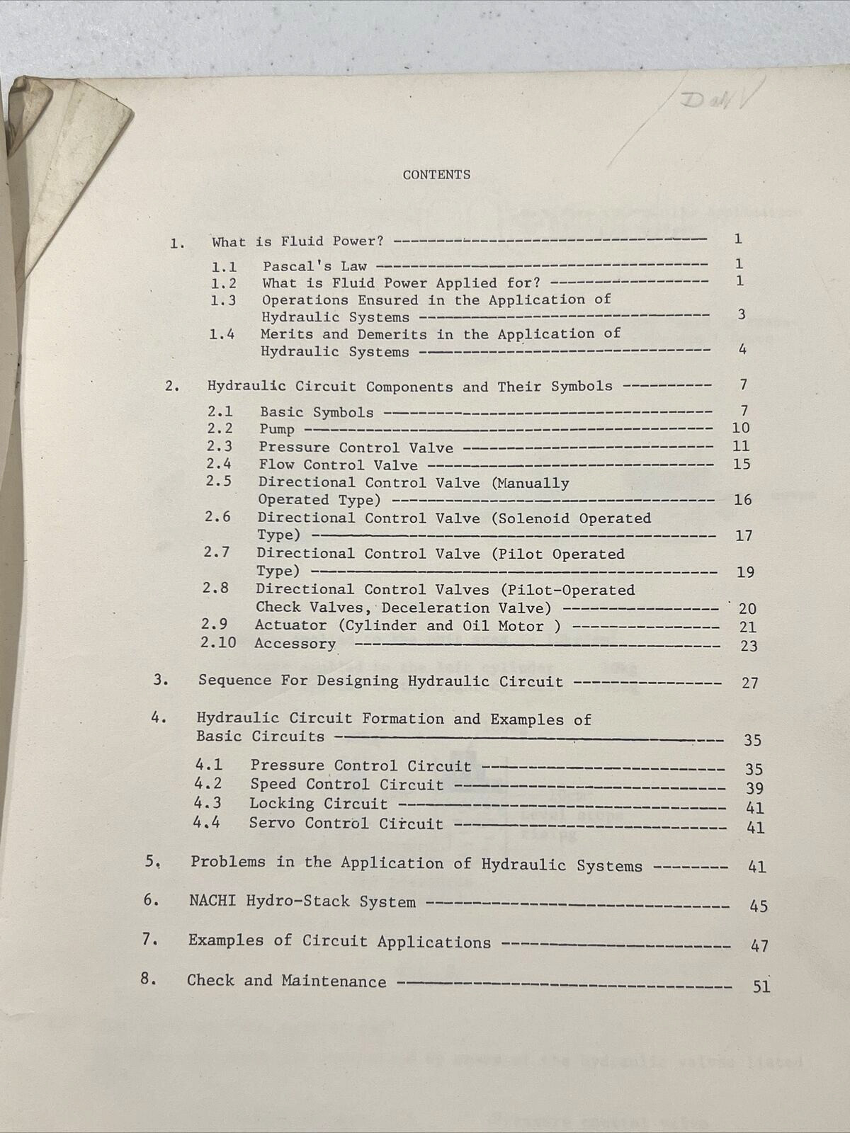 Miller Fluid Power Text for Hydraulic System Engineers File No. 6975 Book