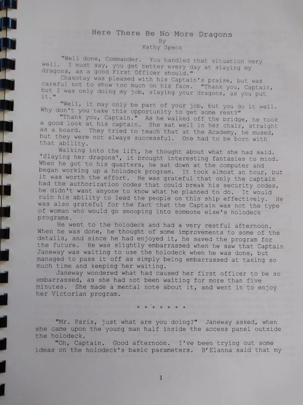 Star Crossed Voyagers 3 Star Trek Voyager Zine Fanzine 1994