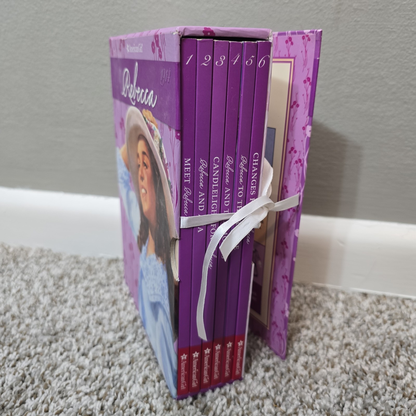 American Girl Rebecca 1914 6 Book Box Set by Jacqueline Dembar Greene w Game