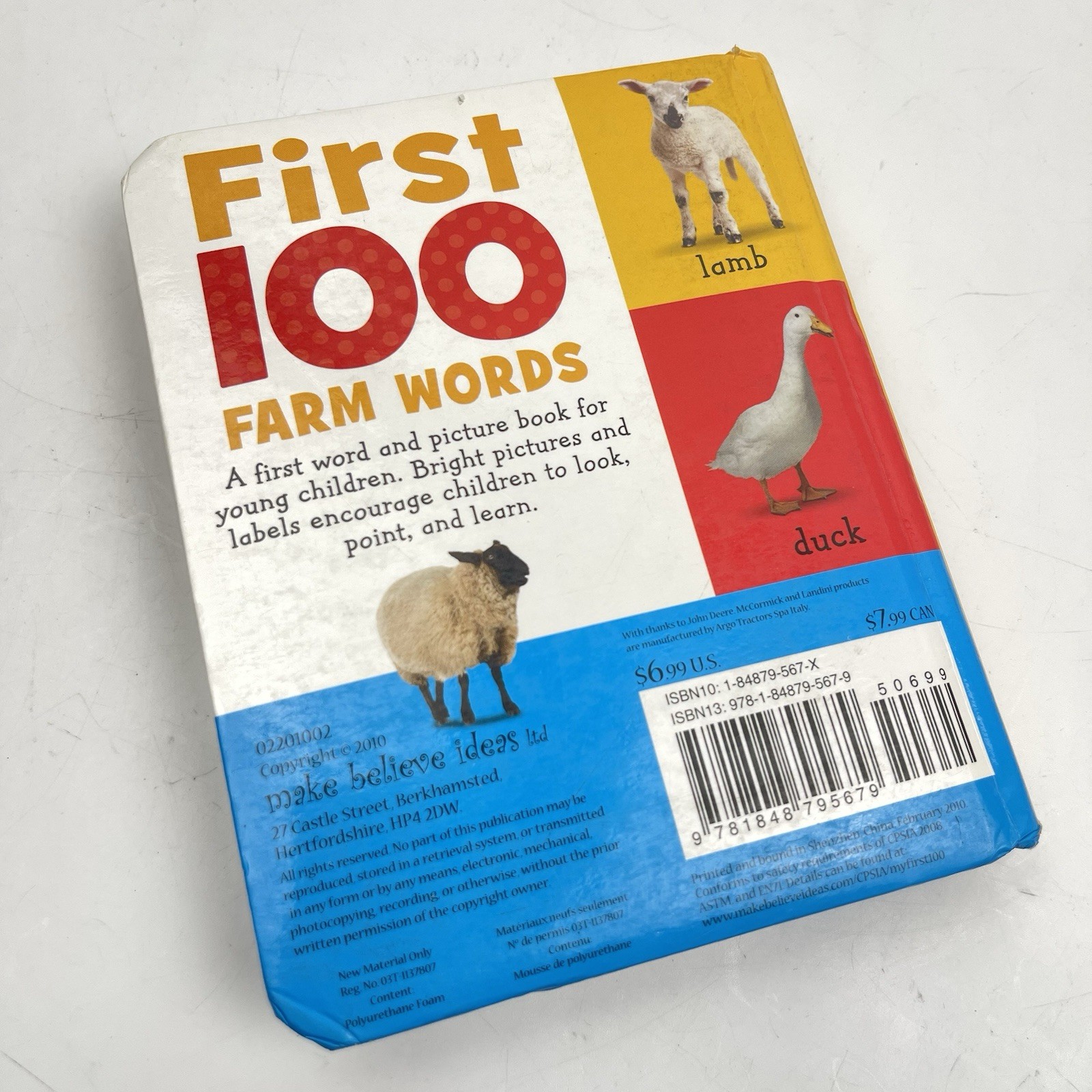 First 100 Animals First 100 Words First 100 Farm Words Lot of 3 Various Cond.