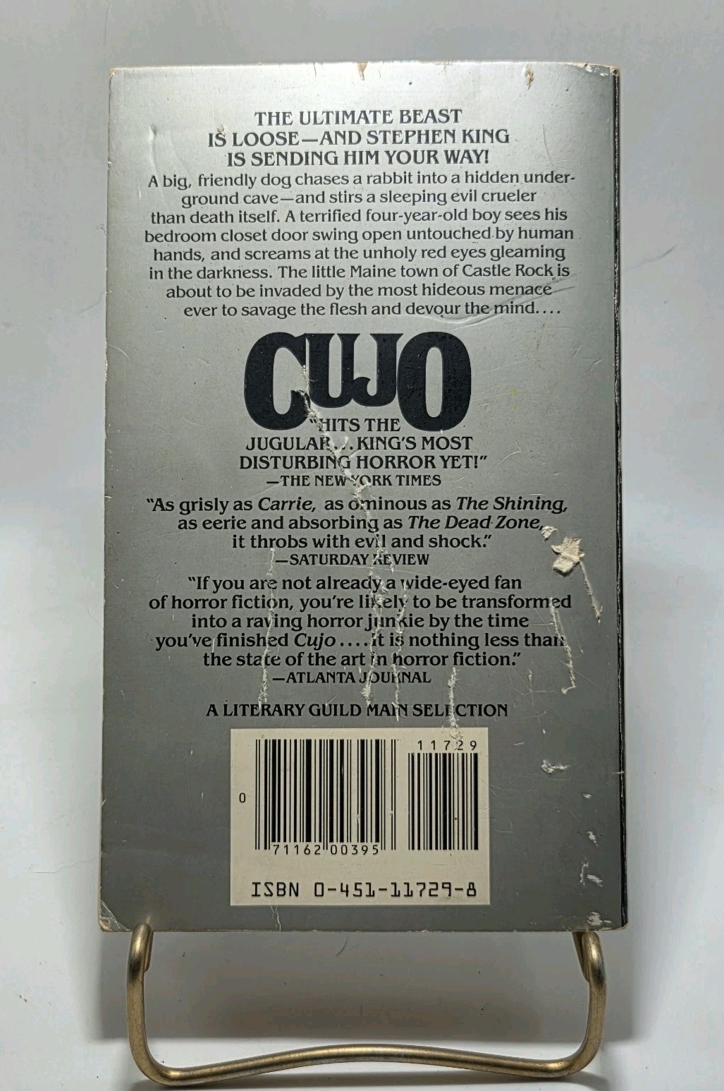Cujo Stephen King Book August 1982 1st Signet Printing Paperback Horror Classic