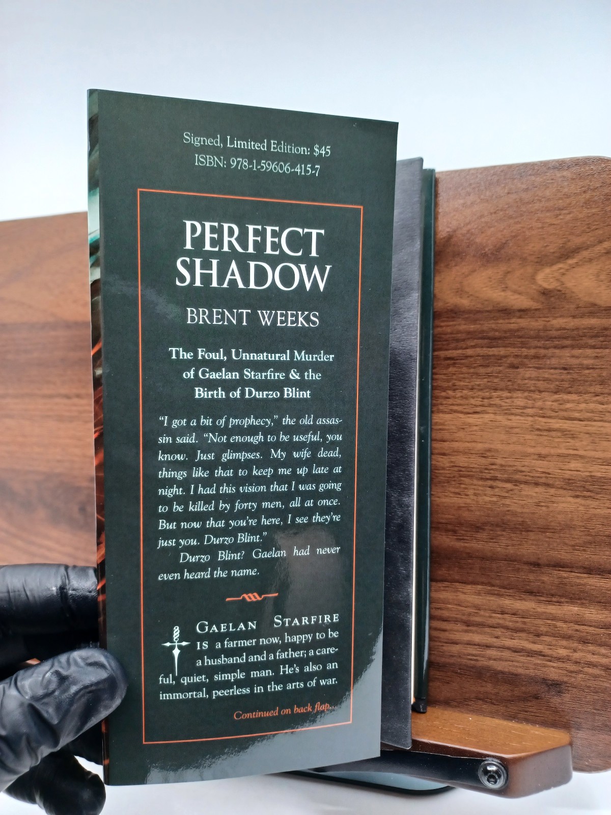 PERFECT SHADOW (NIGHT ANGEL) By Brent Weeks SIGNED Limited Numbered Hardcover ed