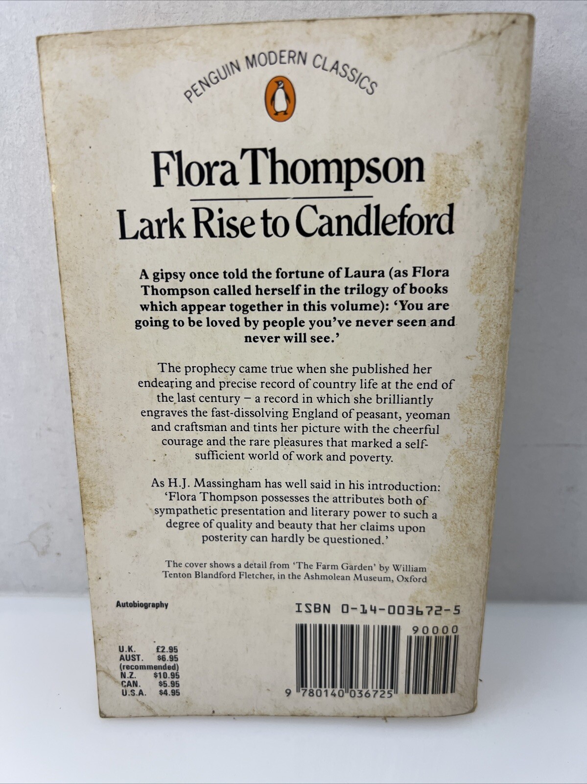 Lark Rise to Candleford (Modern Classics) By Flora Thompson. 1984 Paperback. ￼