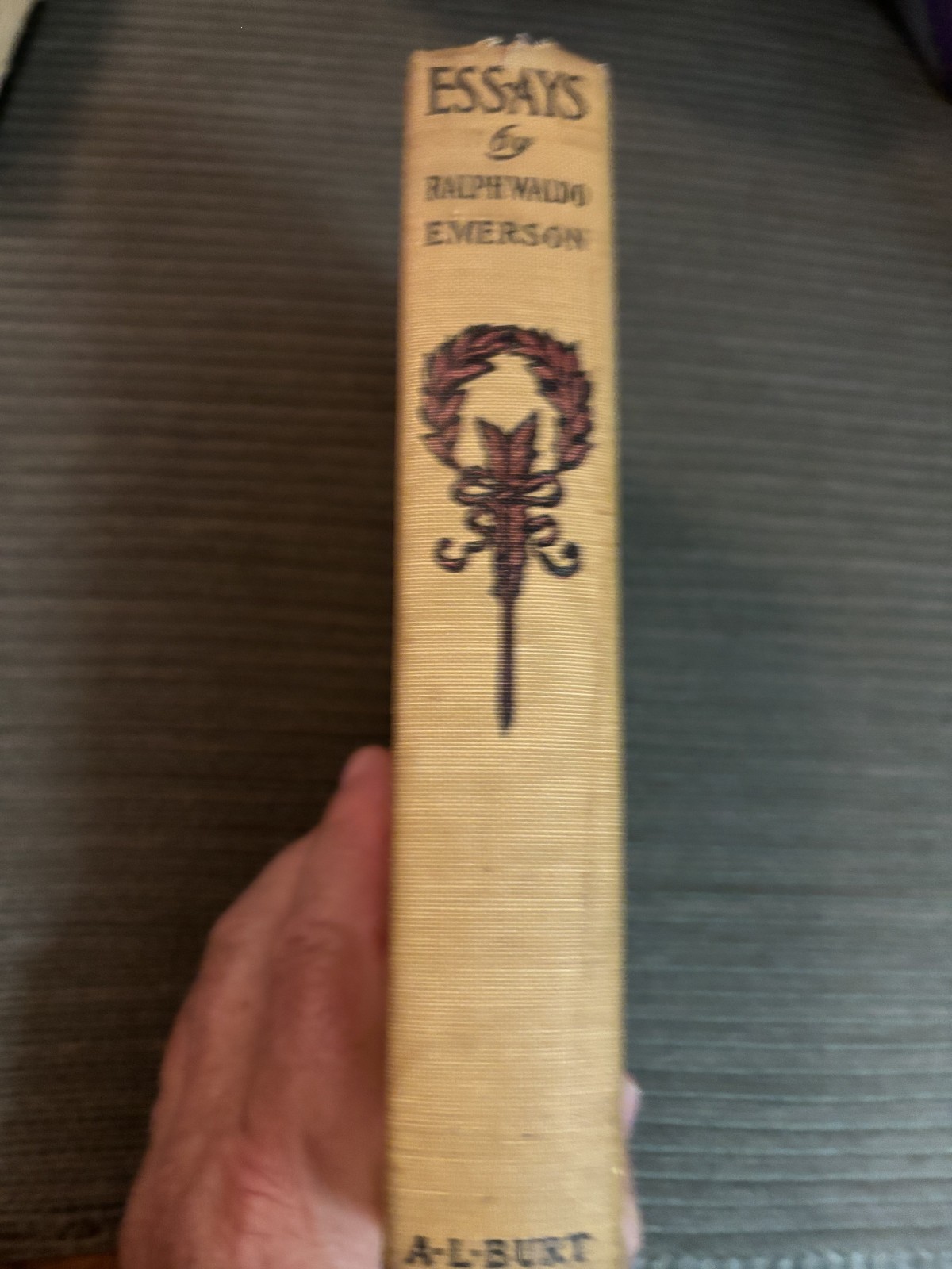 early 1900s, A. L. Burt Company Essays By Ralph Waldo Emerson fine binding HC