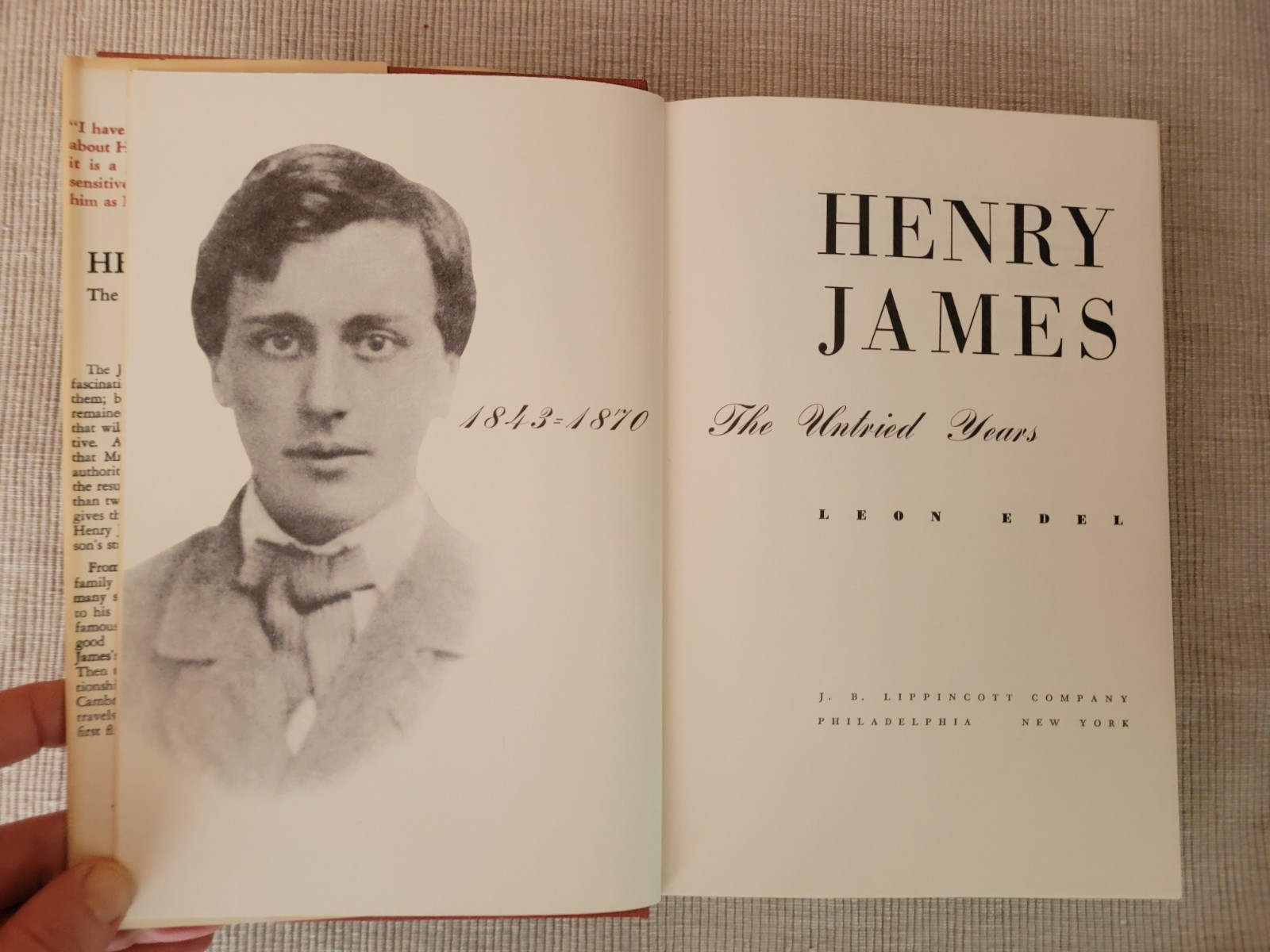 Leon Edel Henry James Biography Complete 5 Vol Set Lippincott Hardcover DJs