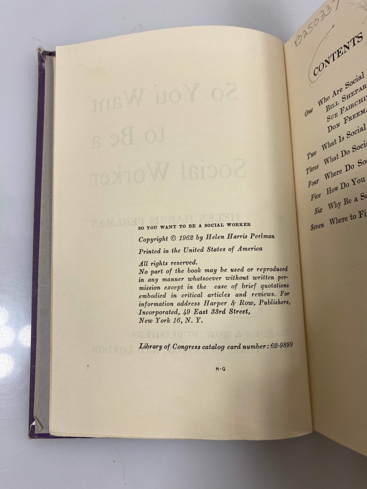 So You Want to Be a Social Worker by Perlman Ex-library 1962 HC