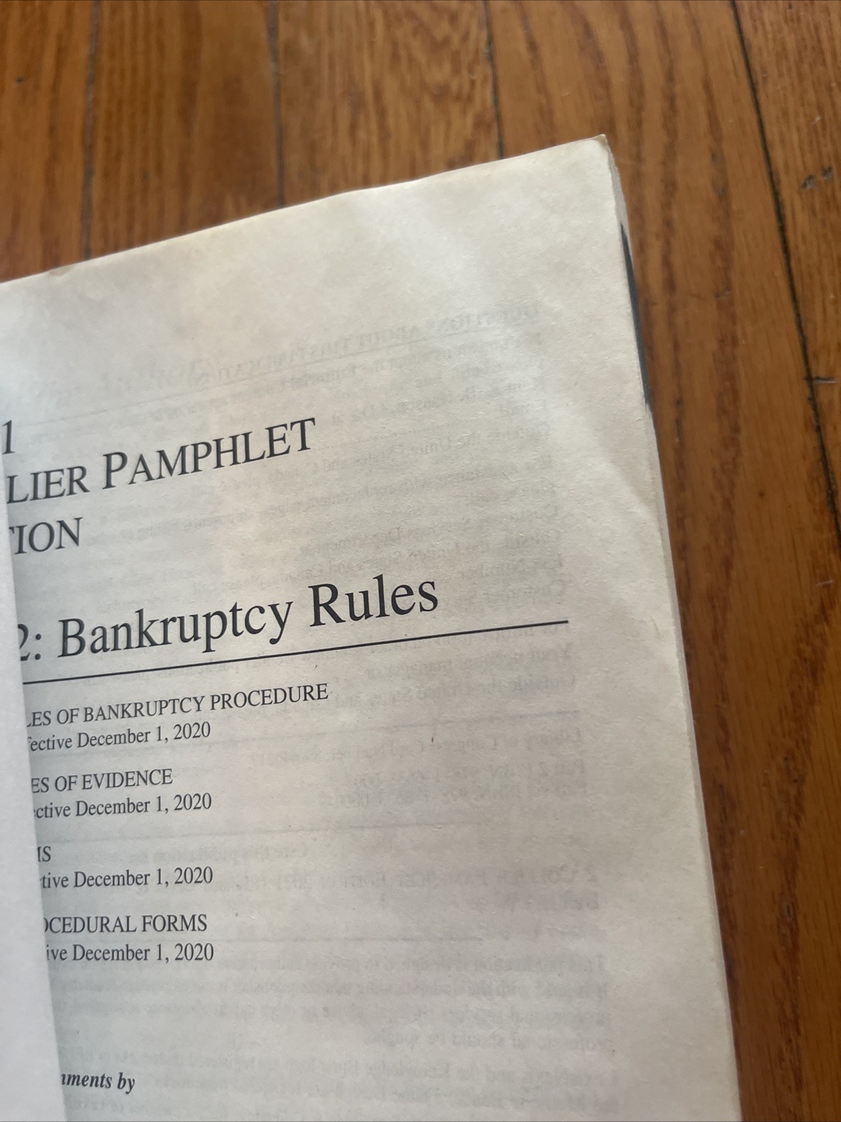 Collier Pamphlet Edition Part 2 (Bankruptcy Rules) 2021 Edition