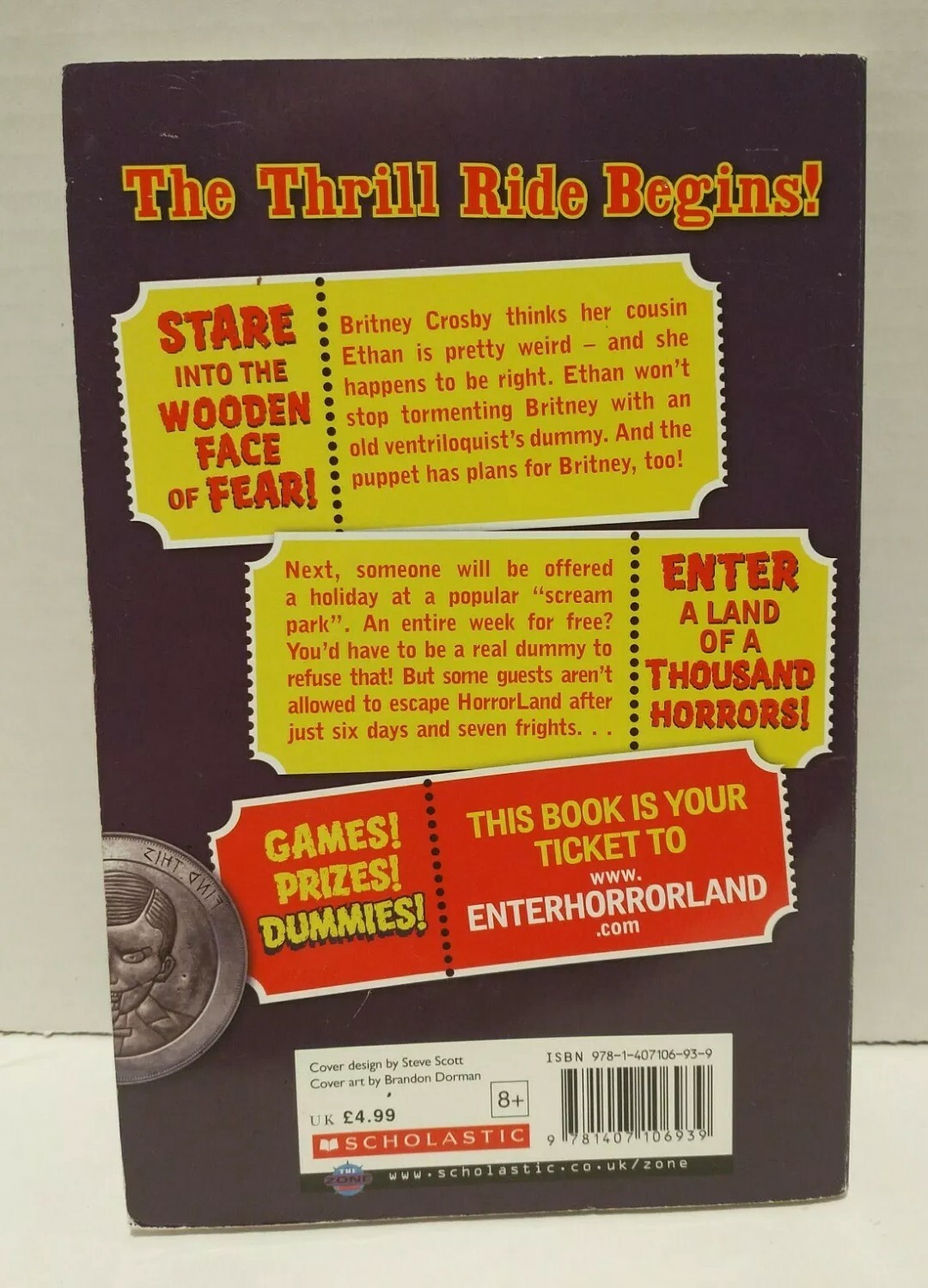 Lot of 4 Goosebumps Horrorland Books RL Stine paperbacks 1 2 3 8