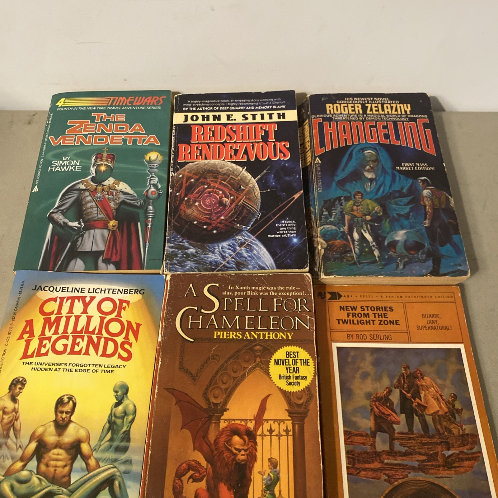 Lot of 9 Misc Vintage Sci-Fi- Fantasy Paperback Books Anthony, Lichtenberg, More