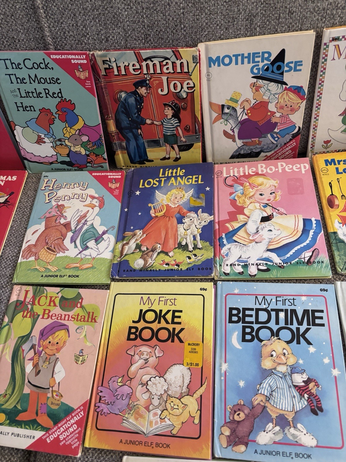 Lot of 22 -Vintage Rand McNally Children’s Junior Elf Golden Books -Mixed